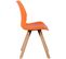 Chaise De Salle À Manger Luna Avec Pieds En Bois Orange/plastique