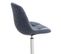 Lot De 2 Chaises Lounge Pivotantes Emil En Tissu Avec Pied En Métal Bleu