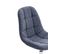 Lot De 2 Chaises Lounge Pivotantes Emil En Tissu Avec Pied En Métal Bleu