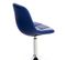 Lot De 2 Chaises Lounge Pivotantes Emil En Similicuir Avec Pied En Métal Bleu