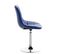 Lot De 2 Chaises Lounge Pivotantes Emil En Similicuir Avec Pied En Métal Bleu