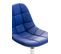 Lot De 2 Chaises Lounge Pivotantes Emil En Similicuir Avec Pied En Métal Bleu