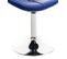 Lot De 2 Chaises Lounge Pivotantes Emil En Similicuir Avec Pied En Métal Bleu