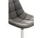 Lot De 2 Chaises Lounge Pivotantes Emil En Similicuir Avec Pied En Métal Gris