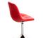 Lot De 2 Chaises Lounge Pivotantes Emil En Similicuir Avec Pied En Métal Rouge