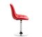 Lot De 2 Chaises Lounge Pivotantes Emil En Similicuir Avec Pied En Métal Rouge