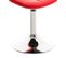 Lot De 2 Chaises Lounge Pivotantes Emil En Similicuir Avec Pied En Métal Rouge