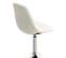 Lot De 2 Chaises Lounge Pivotantes Emil En Similicuir Avec Pied En Métal Blanc