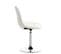 Lot De 2 Chaises Lounge Pivotantes Emil En Similicuir Avec Pied En Métal Blanc