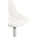 Lot De 2 Chaises Lounge Pivotantes Emil En Similicuir Avec Pied En Métal Blanc