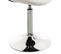 Lot De 2 Chaises Lounge Pivotantes Emil En Similicuir Avec Pied En Métal Blanc