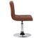 Lot De 2 Chaises Lounge Palma V2 En Similicuir Ajustable Et Pivotant Marron Clair