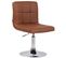 Lot De 2 Chaises Lounge Palma V2 En Similicuir Ajustable Et Pivotant Marron Clair