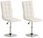 Lot De 2 Chaises De Salle À Manger Peking En Similicuir Avec Pied Trompette Blanc