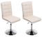 Lot De 2 Chaises De Salle À Manger Peking V2 En Similicuir Pied Trompette Crème