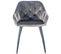 Lot De 2 Chaises De Salle À Manger Cassis En Velours Gris Foncé/velours