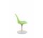 Lot De 4 Chaises De Salle À Manger Maverick En Plastique Avec Pied Métal Vert/blanc