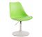 Lot De 4 Chaises De Salle À Manger Maverick En Plastique Avec Pied Métal Vert/blanc