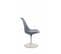 Lot De 4 Chaises De Salle À Manger Maverick En Plastique Avec Pied Métal Gris/blanc