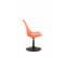 Lot De 4 Chaises De Salle À Manger Maverick En Plastique Avec Pied Métal Orange/noir