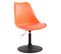 Lot De 4 Chaises De Salle À Manger Maverick En Plastique Avec Pied Métal Orange/noir