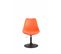 Lot De 4 Chaises De Salle À Manger Maverick En Plastique Avec Pied Métal Orange/noir