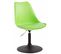 Lot De 4 Chaises De Salle À Manger Maverick En Plastique Avec Pied Métal Vert/noir