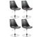 Lot De 4 Chaises De Salle À Manger Maverick En Plastique Avec Pied Métal Noir /chrome