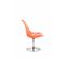 Lot De 4 Chaises De Salle À Manger Maverick En Plastique Avec Pied Métal Orange/chrome