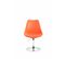 Lot De 4 Chaises De Salle À Manger Maverick En Plastique Avec Pied Métal Orange/chrome