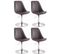 Lot De 4 Chaises De Salle À Manger Maverick Similicuir Avec Pied Trompette Marron/chrome