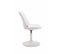 Lot De 4 Chaises De Salle À Manger Maverick Similicuir Avec Pied Trompette Blanc /blanc