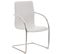 Lot De 3 Chaises Cantilever Melina En Similicuir Et Pied En Métal Blanc