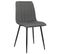 Lot De 4 Chaises De Salle À Manger Dijon Avec Piètement En Métal Noir Gris Foncé/tissu