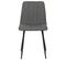 Lot De 4 Chaises De Salle À Manger Dijon Avec Piètement En Métal Noir Gris Foncé/tissu