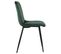 Lot De 4 Chaises De Salle À Manger Dijon Avec Piètement En Métal Noir Vert/velours