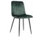 Lot De 4 Chaises De Salle À Manger Dijon Avec Piètement En Métal Noir Vert/velours