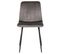 Lot De 4 Chaises De Salle À Manger Dijon Avec Piètement En Métal Noir Gris/velours