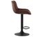 Lot De 2 Tabourets De Bar Lentini En Velours Pied Trompette En Métal Marron/noir