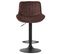 Lot De 2 Tabourets De Bar Lentini En Velours Pied Trompette En Métal Marron/noir