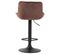 Lot De 2 Tabourets De Bar Lentini En Velours Pied Trompette En Métal Marron/noir