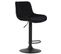 Lot De 2 Tabourets De Bar Lentini En Velours Pied Trompette En Métal Noir /noir