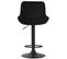 Lot De 2 Tabourets De Bar Lentini En Velours Pied Trompette En Métal Noir /noir