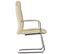 Lot De 2 Chaises Cantilever Caro En Similicuir Avec Accoudoirs Crème