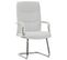 Lot De 2 Chaises Cantilever Caro En Similicuir Avec Accoudoirs Blanc