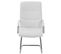 Lot De 2 Chaises Cantilever Caro En Similicuir Avec Accoudoirs Blanc