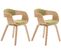 Lot De 2 Chaises De Salle À Manger Kingston En Tissu Nature / Vert Clair/nature