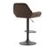 Tabouret De Bar Braga Velours Avec Pied En Métal Réglable Et Pivotant Marron/noir