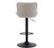 Tabouret De Bar Emma Pied En Métal Hauteur Réglable Siège Pivotant Taupe/tissu