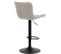 Tabouret De Bar Emma Pied En Métal Hauteur Réglable Siège Pivotant Taupe/tissu